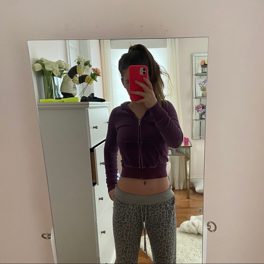 american eagle crop zip up